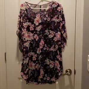 Black and floral print dress